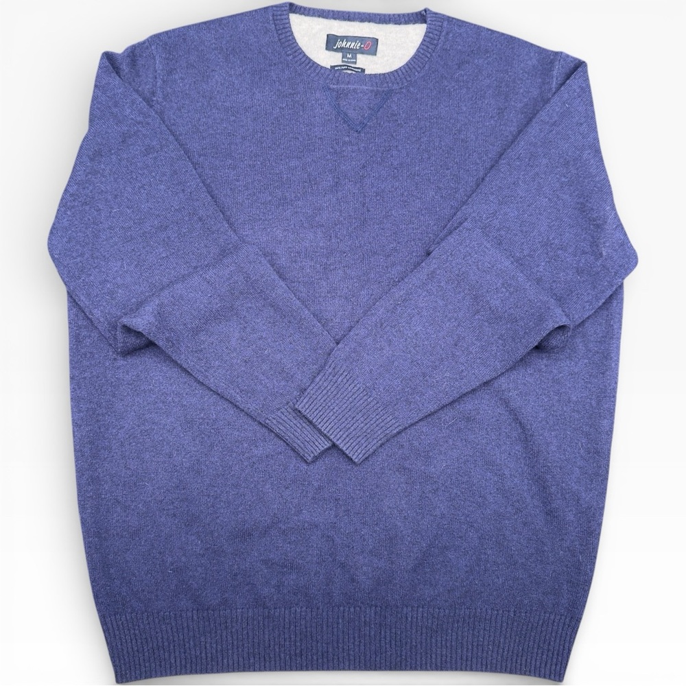 Johnnie-o Puré Cashmere Men’s Crew Neck Sweater Size Medium Blue Color